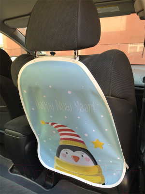 Накидка на автомобильное сиденье JoyArty Пингвин в новогоднюю ночь / cspr_290615