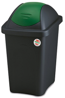 Контейнер для мусора Stefanplast 29x39x50 / 70214 (черный/зеленый ) - 
