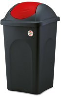 Контейнер для мусора Stefanplast 39x39x68 / 70205 (черный/красный) - 