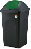 Контейнер для мусора Stefanplast 39x39x68 / 70206 (черный/зеленый) - 