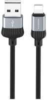 Кабель Borofone BX28 Dignity AM-8pin Lightning (1м, металлик) - 