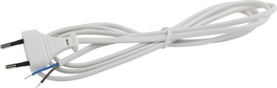 

Шнур сетевой, UX-ШВВП-1.8m-W 2x0.5мм2 / Б0044069