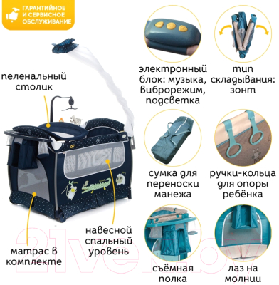 Изображение товара Кровать-манеж Noony Friends Ireland