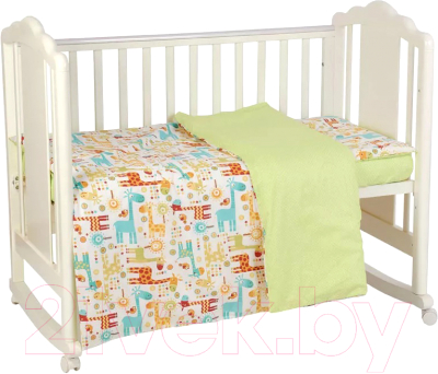 

Комплект постельный детский Polini Kids, Жирафы / 0002426-4