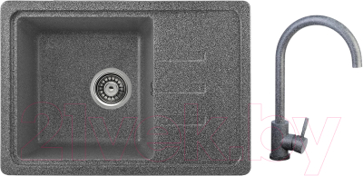 

Мойка кухонная Gerhans, В15 + смеситель 4998-3-24