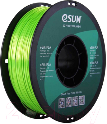Пластик для 3D-печати eSUN eSilk-PLA / eSilk-PLA175LI1 (1.75мм, 1кг, Lime)