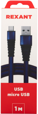 Кабель Rexant Micro-USB / 18-1163 (1м, джинс)