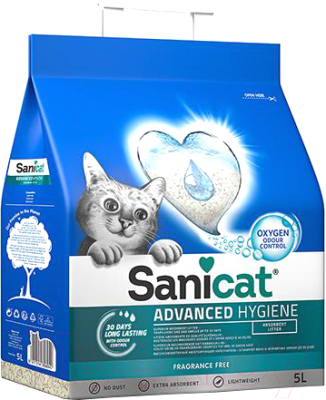 Наполнитель для туалета Sanicat Advanced Hygie впитывающий (5л)