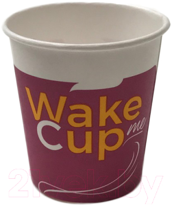Набор бумажных стаканов Gecko Однослойный WakeMeCup 100/120мл (60шт)