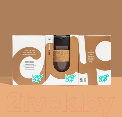 Многоразовый стакан KeepCup Brew Cork M Black / BCBLA12