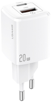 

Зарядное устройство сетевое Usams, T37 2xUSB Type-A+Type-C 20W / CC128TC02