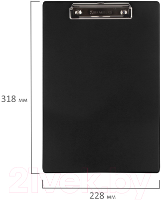 Планшет с зажимом Brauberg Number One / 232216 (черный)