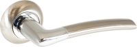 Ручка дверная Аллюр Арт Старк 1482 SN/CP (матовый никель/хром) - 