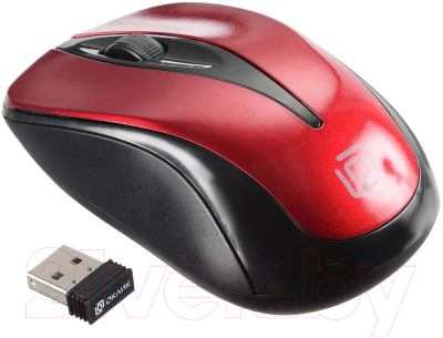 Мышь Oklick 675MW (черный/красный)