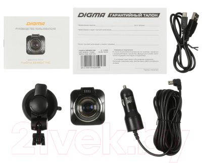 Автомобильный видеорегистратор Digma FreeDrive 206 Night FHD (черный)