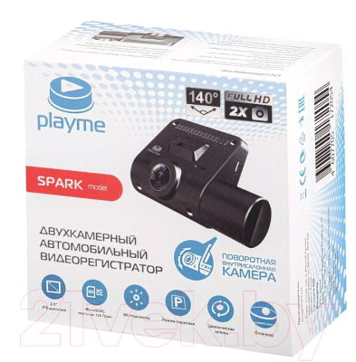 Автомобильный видеорегистратор Playme Spark (черный)