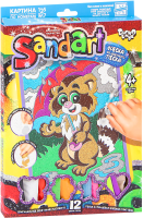 

Набор для творчества Danko Toys, Sand Art Фреска из песка. Енотик / SA-01-02