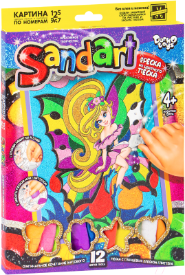 

Набор для творчества Danko Toys, Sand Art Фреска из песка. Фея / SA-01-10