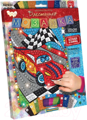 

Набор для творчества Danko Toys, Блестящая мозаика. Котенок / БМ-02-02