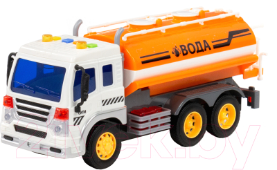 Автомобиль игрушечный Полесье Сити поливочный автомобиль / 89816 (инерционный, оранжевый)