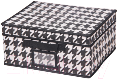 Коробка для хранения Handy Home Пепита 330x280x150 / UC-48 (черный/белый)