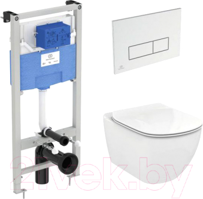 

Унитаз подвесной с инсталляцией Ideal Standard, Tesi Aquablade + Oleas M2 / S0079R0121JG