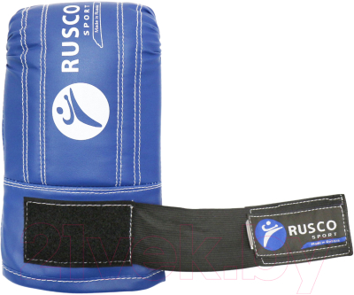 Боксерские перчатки RuscoSport к/з (L, синий)