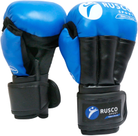 Боксерские перчатки RuscoSport к/з (M, синий) - 