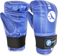 Боксерские перчатки RuscoSport к/з (S, синий) - 