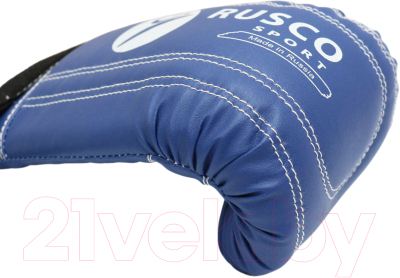 Боксерские перчатки RuscoSport к/з (S, синий)