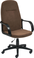 Кресло офисное Tetchair Leader (флок,коричневый) - 