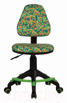 Кресло детское Бюрократ KD-4-F/PENCIL-GN (зеленый/карандаши)
