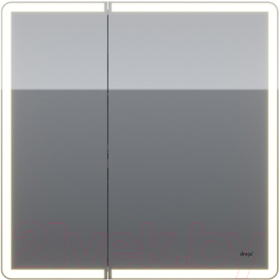 Шкаф с зеркалом для ванной Dreja Point / 99.9034 (белый)