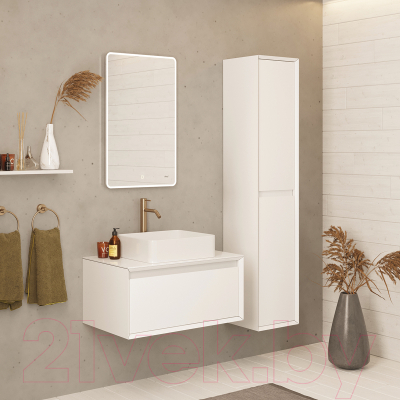 Шкаф-пенал для ванной Dreja Insight / 99.9201 (белый глянец)