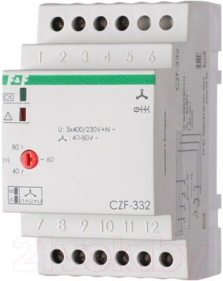 

Реле контроля фаз Евроавтоматика, CZF-332 / EA04.003.004