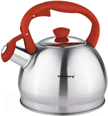 Чайник со свистком Klausberg KB-7043 (красный)