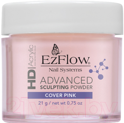 Акриловая пудра для ногтей EzFlow HD Cover Pink Powder (21г)