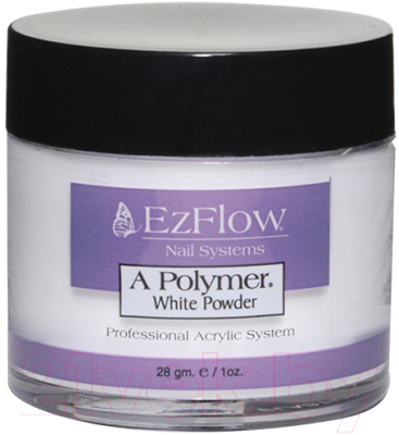 Акриловая пудра для ногтей EzFlow A-Polymer Truly White Acrylic Powder (21г)