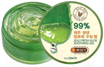 Гель для тела The Saem Jeju Fresh Aloe Soothing Gel 99% универсальный увлажняющий (300мл)