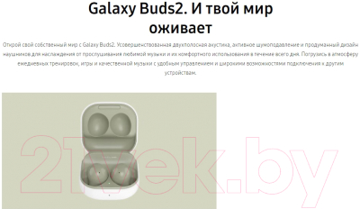 Беспроводные наушники Samsung Galaxy Buds2 / SM-R177N (оливково-зеленый)