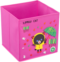 Коробка для хранения Handy Home Черный кот 300x300x300 / UC-114 (розовый) - 