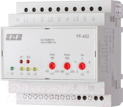 Реле контроля фаз Евроавтоматика PF-452 / EA04.005.004