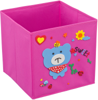 Коробка для хранения Handy Home Мишка с пчелкой 300x300x300 / UC-121 (розовый) - 