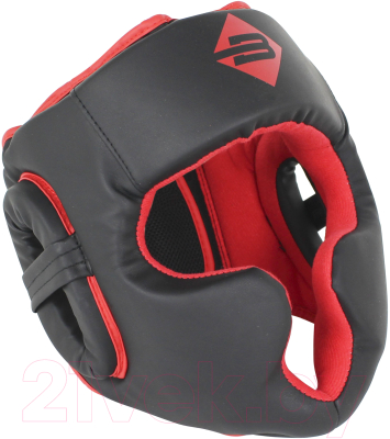 Боксерский шлем BoyBo Атака (L/XL, черный/красный)