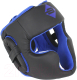 Боксерский шлем BoyBo Атака (L/XL, черный/синий) - 