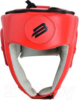 Шлем для карате BoyBo Кожа (XL, красный)