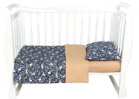 Комплект постельный для малышей Amarobaby Зайчики / AMARO-3003-ZSi (синий) - 