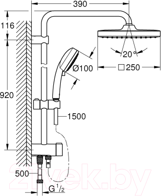 Душевая система GROHE Tempesta Cosmopolitan 26694000