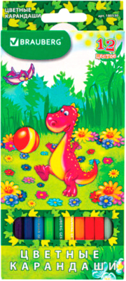 

Набор цветных карандашей Brauberg, Ассорти, Динозаврик – футболист / 180530