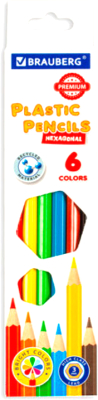 Набор цветных карандашей Brauberg Premium / 181665 (6цв)
